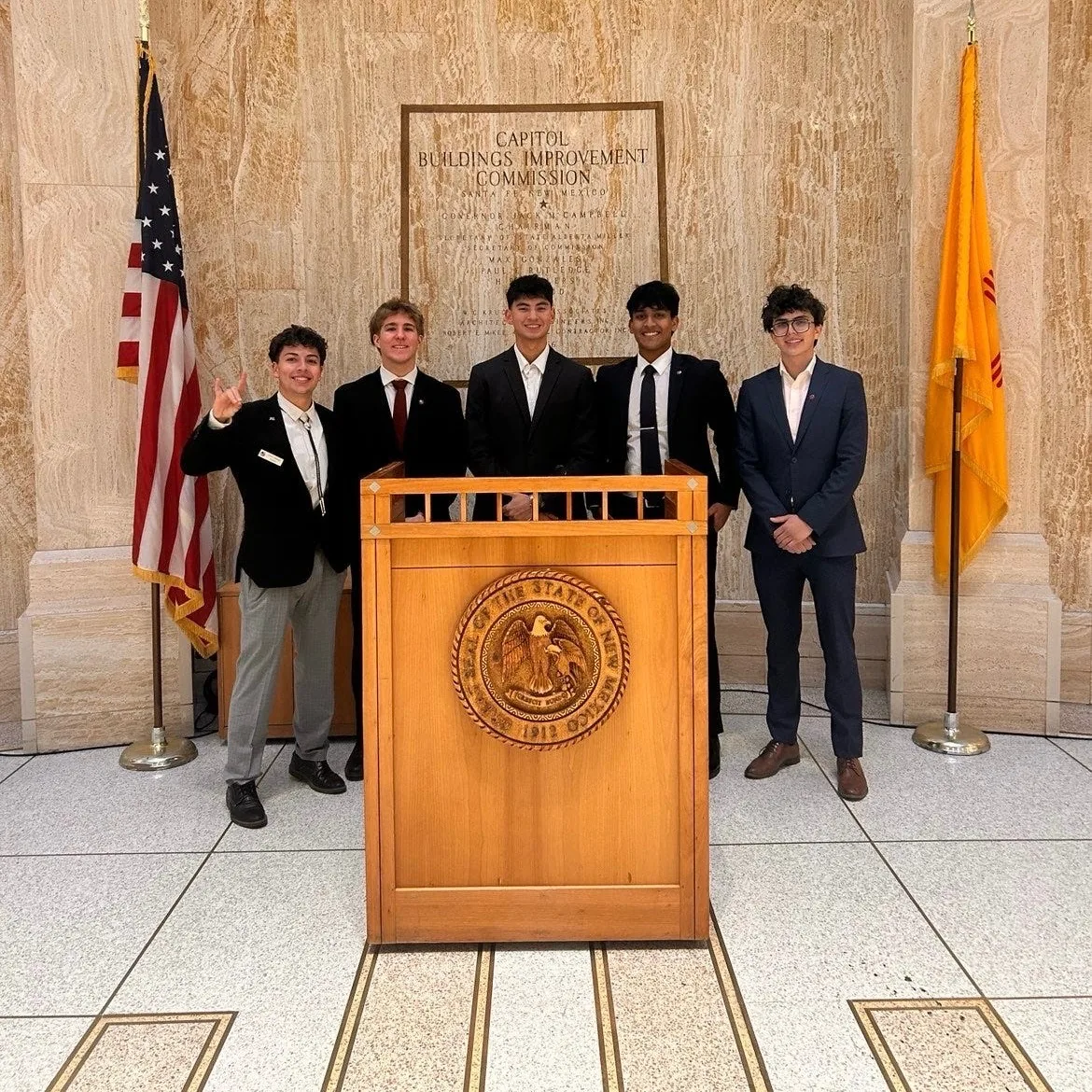 BROTHERS GATHERED AT THE NEW MEXICO STATE CAPITOL.